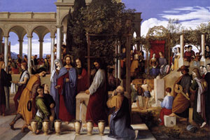 The Wedding Feast at Cana  SCHNORR VON CAROLSFELD, Julius German painter (b. 1794, Leipzig, d. 1872, Dresden) 